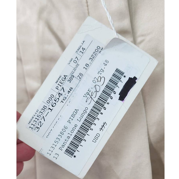 NEW NWT Max Mara Silk Trouser Pants Size 14 Gold Tan Designer Made In‎ Italy - Picture 6 of 16